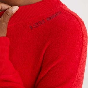 Aerie cozy good vibes oversized sweatshirt red